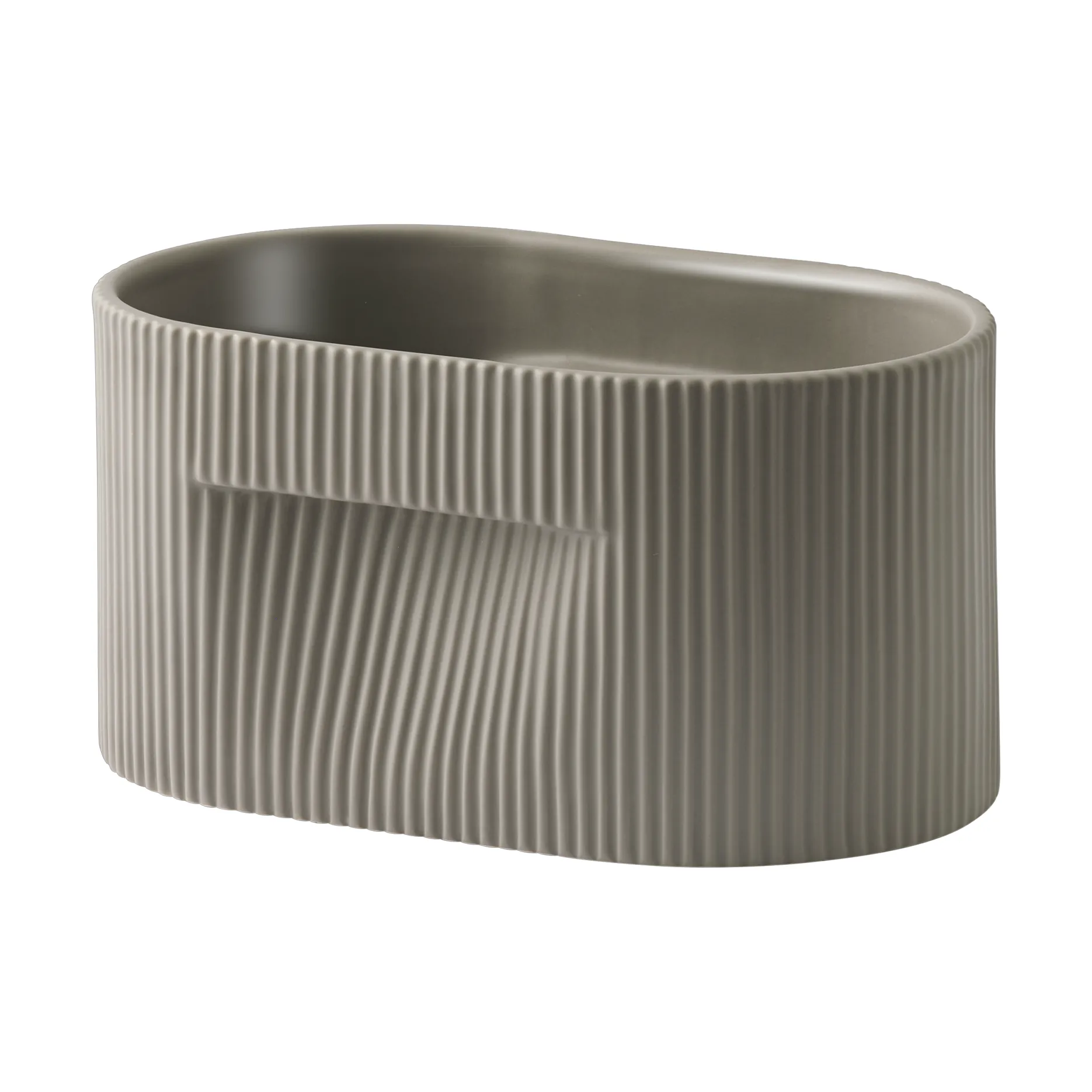 Ridge flower pot 13 cm, Taupe Muuto