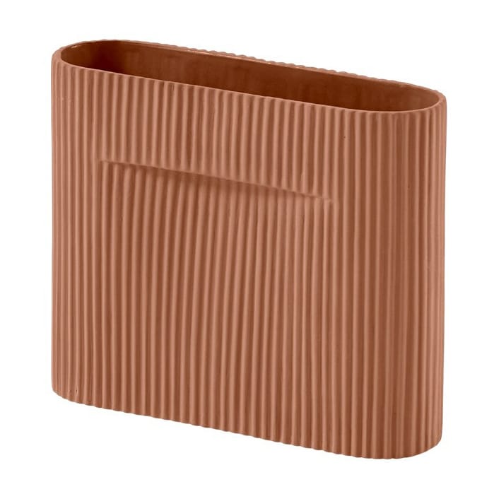 Ridge vase 16.5 cm - Terracotta - Muuto