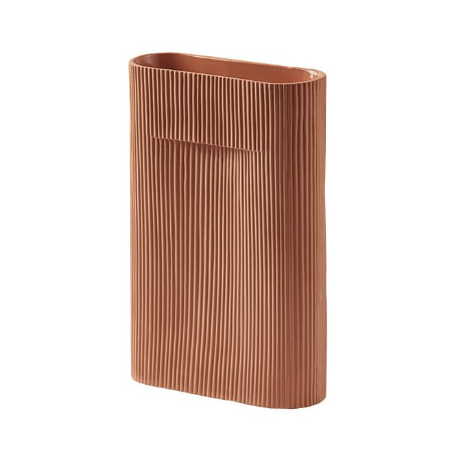 Ridge vase 35 cm - Terracotta - Muuto