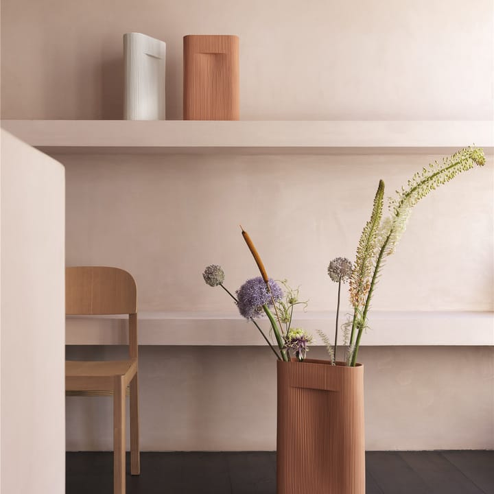 Ridge vase 35 cm, Terracotta Muuto