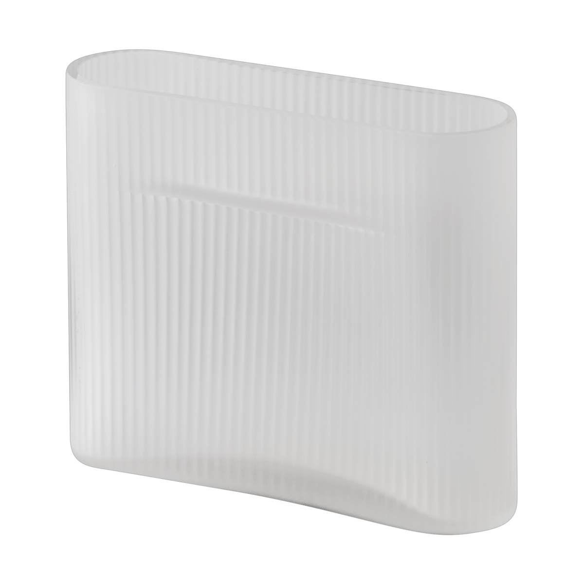 Muuto Ridge vase frosted glass 16,5 cm White | Scandinavian Design | Vases | White