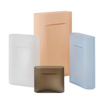 Ridge vase frosted glass 35 cm - Light orange - Muuto