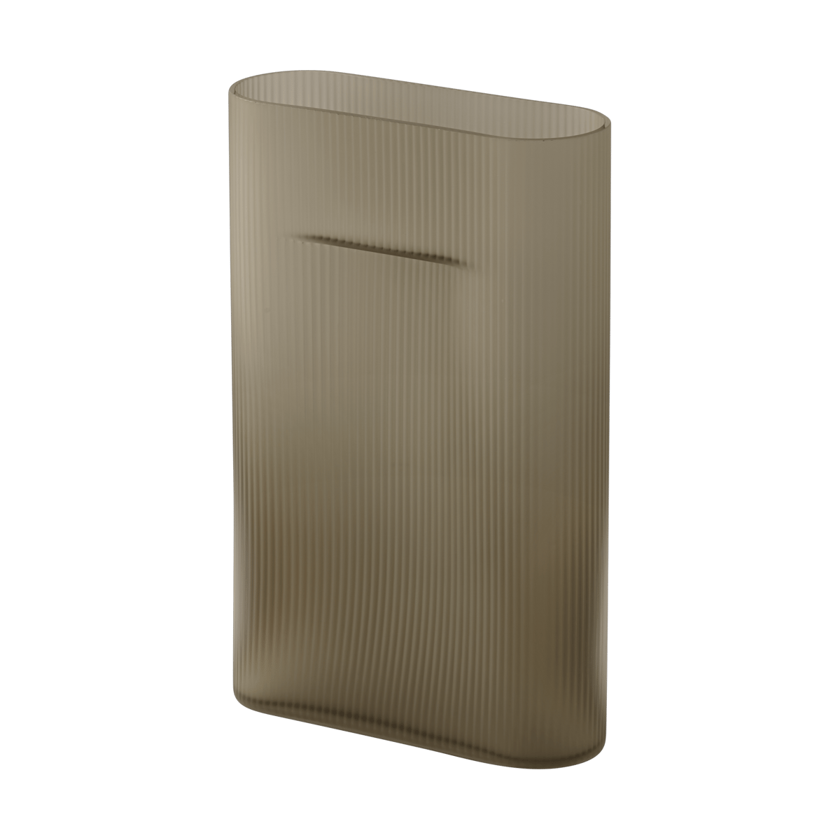 Muuto Ridge vase frosted glass 35 cm Taupe | Scandinavian Design | Vases | Beige