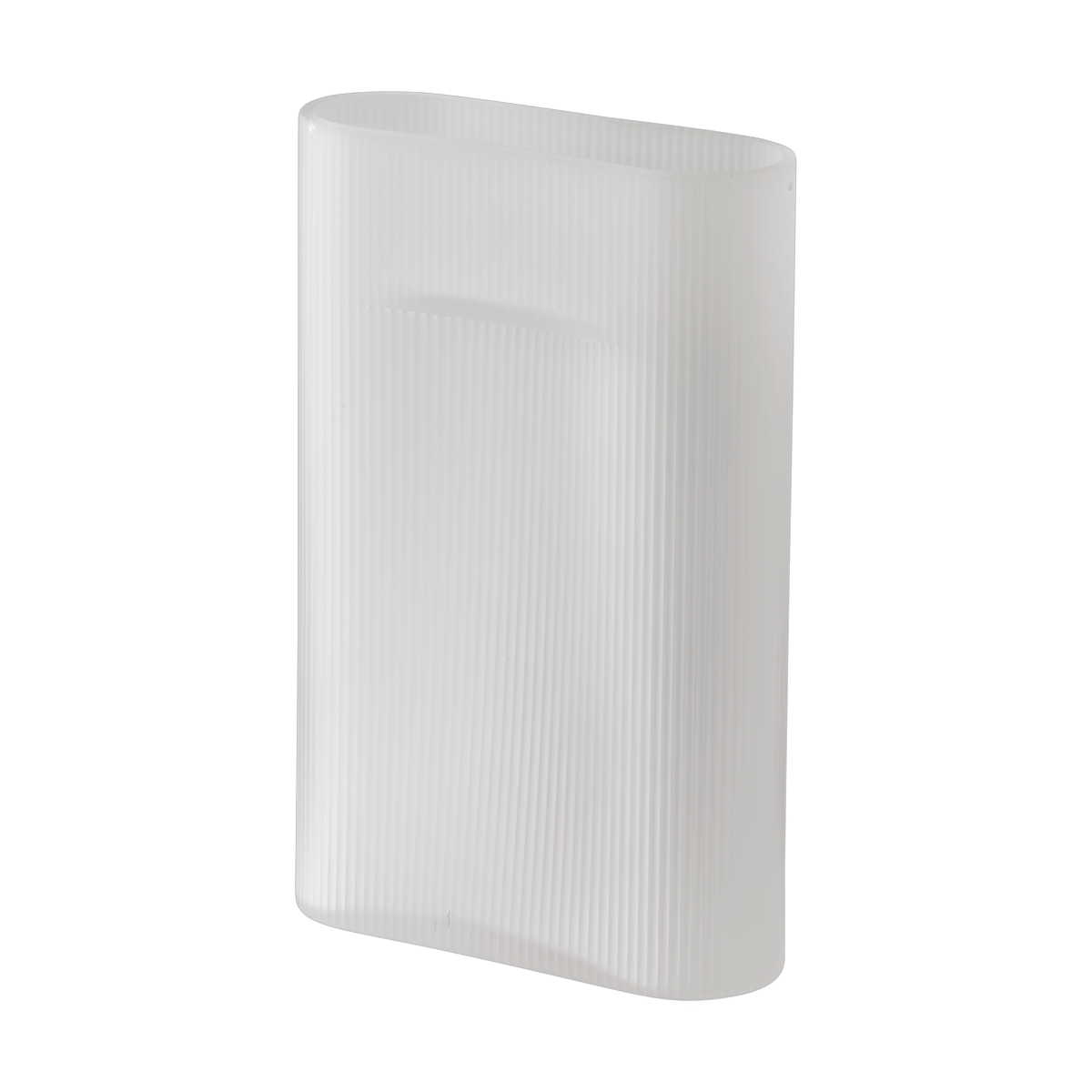 Muuto Ridge vase frosted glass 35 cm White | Scandinavian Design | Vases | White