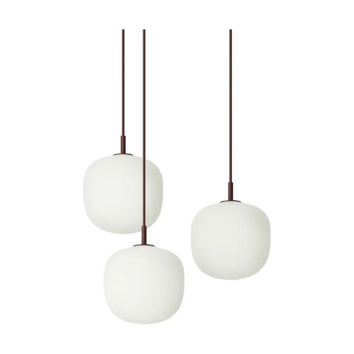 Rime Pendant Cluster 3 pendant lamp - Deep red, Ø18 cm - Muuto
