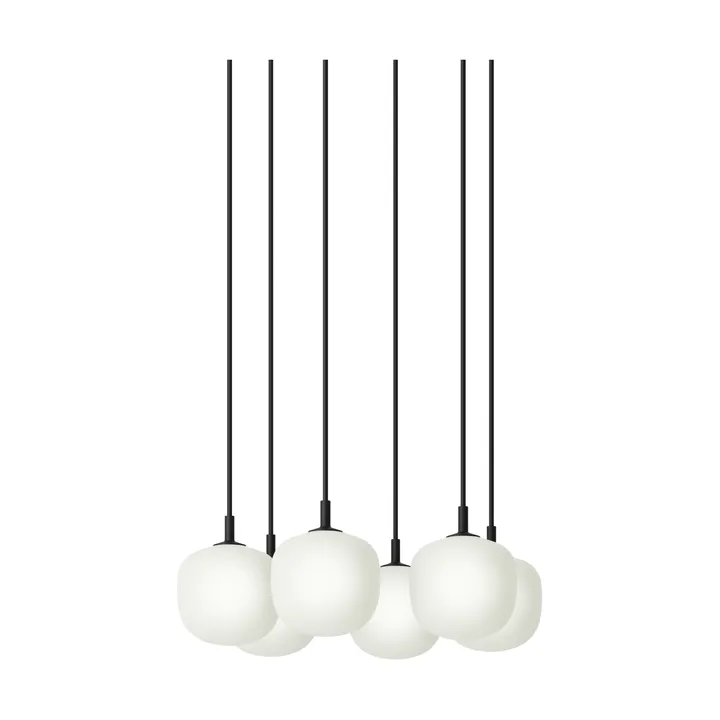 Rime Pendant Cluster 6 pendant lamp - Black, Ø12 cm - Muuto