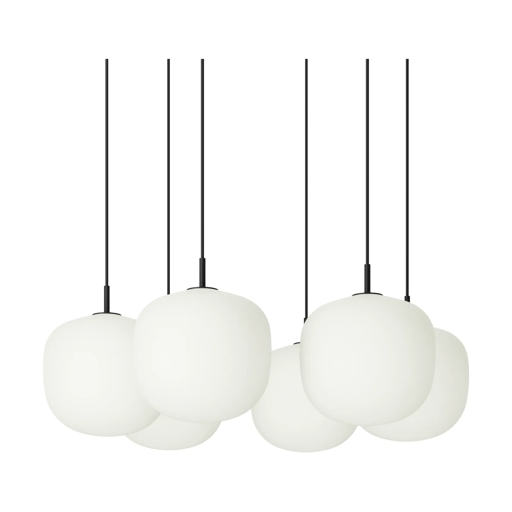 Rime Pendant Cluster 6 pendant lamp, Black, Ø25 cm Muuto