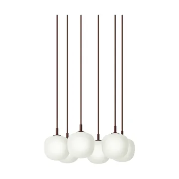 Rime Pendant Cluster 6 pendant lamp - Deep red, Ø12 cm - Muuto