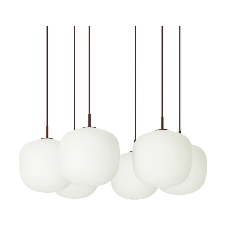 Rime Pendant Cluster 6 pendant lamp - Deep red, Ø25 cm - Muuto