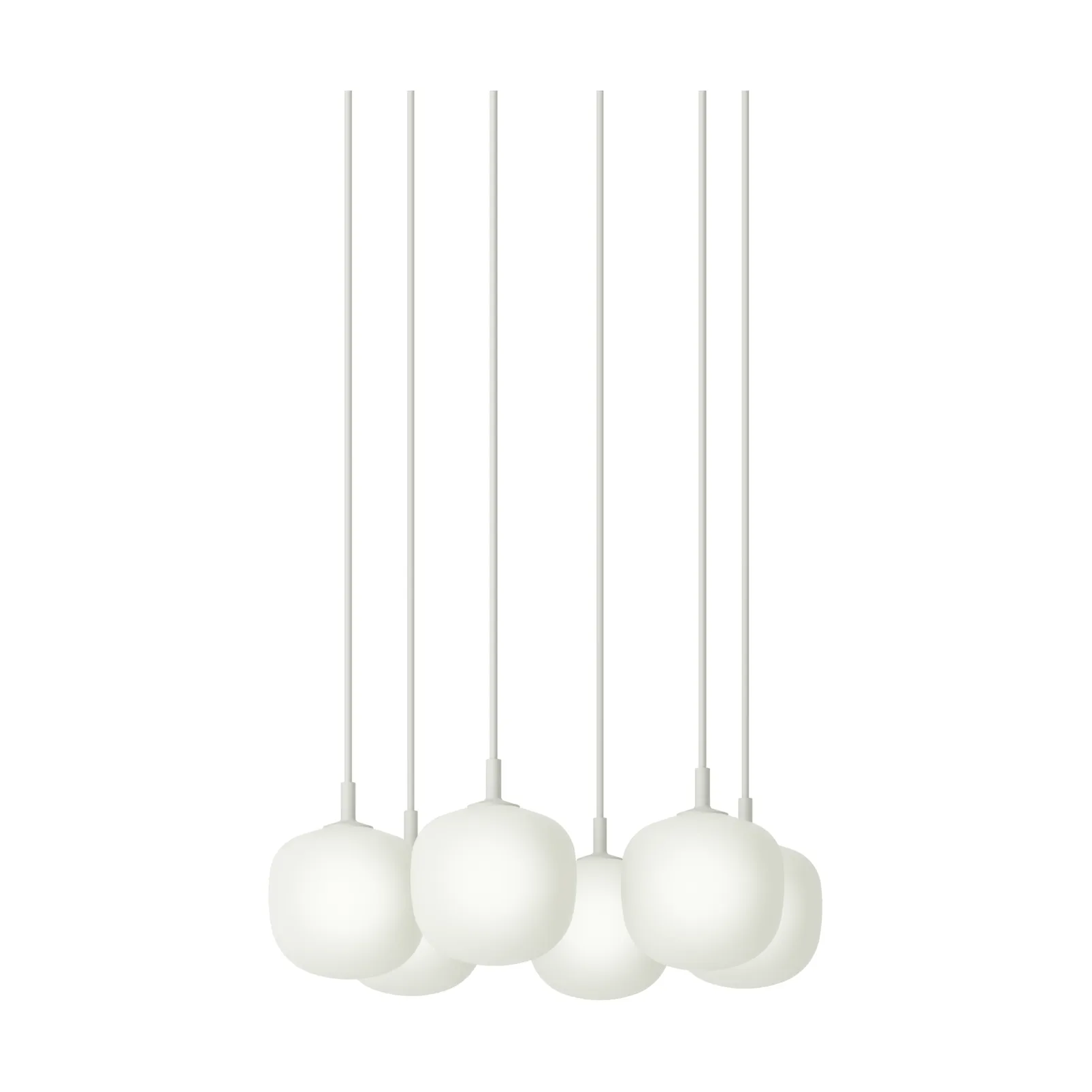 Rime Pendant Cluster 6 pendant lamp, White, Ø12 cm Muuto