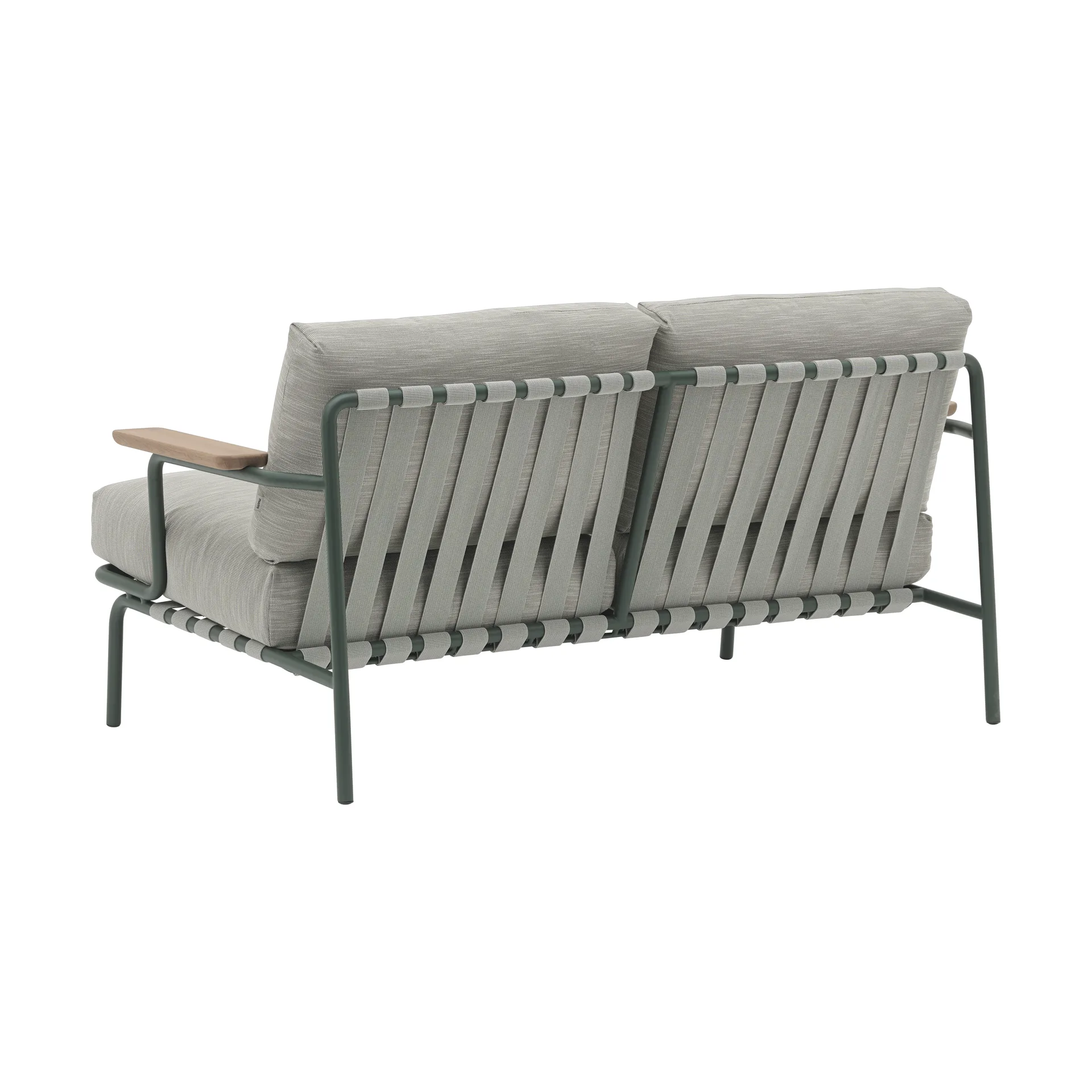 Settle 2-seater sofa, Ribbed Weave 2 Dark green Muuto