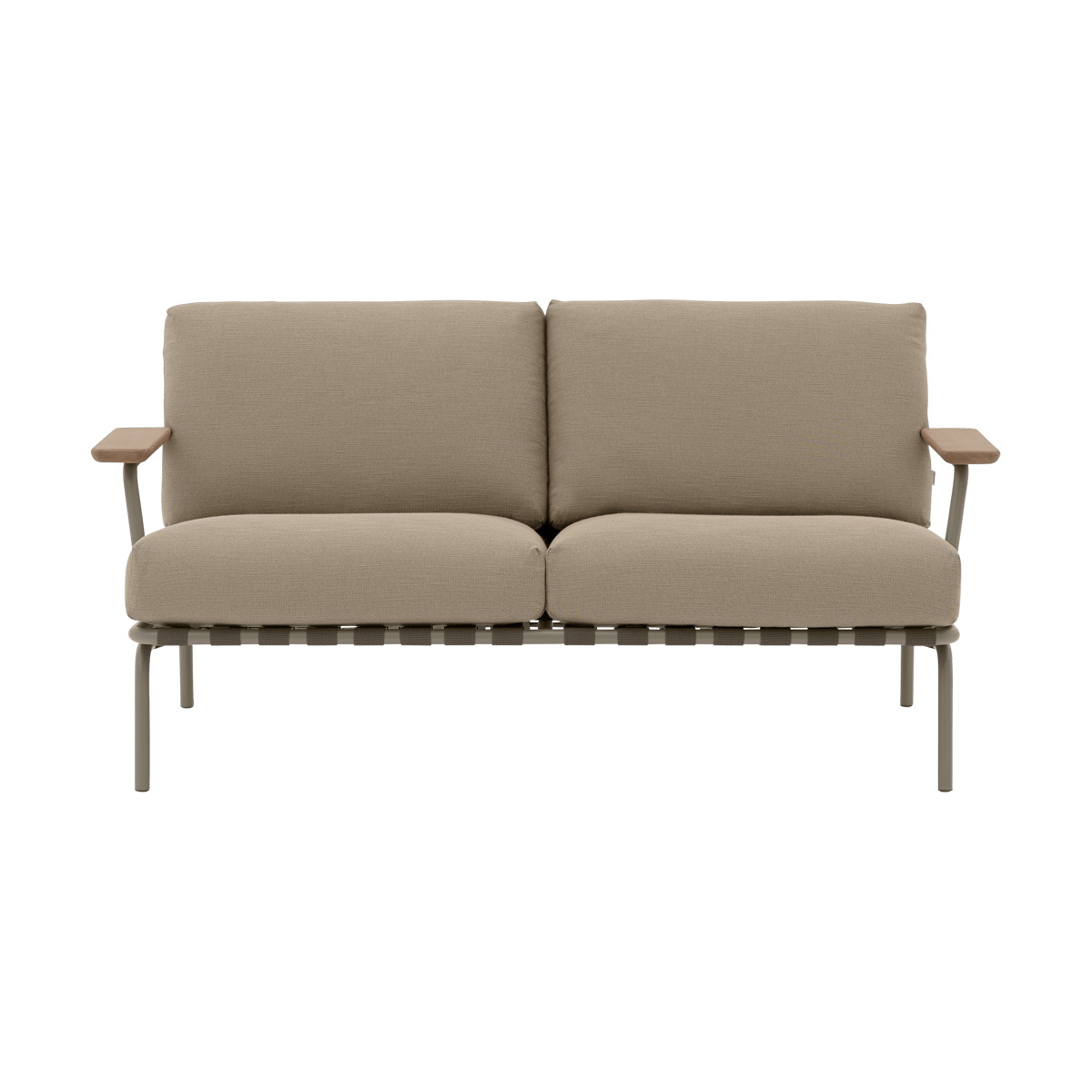 Muuto Settle 2-seater sofa Ribbed Weave 5 Taupe | Scandinavian Design | Beige