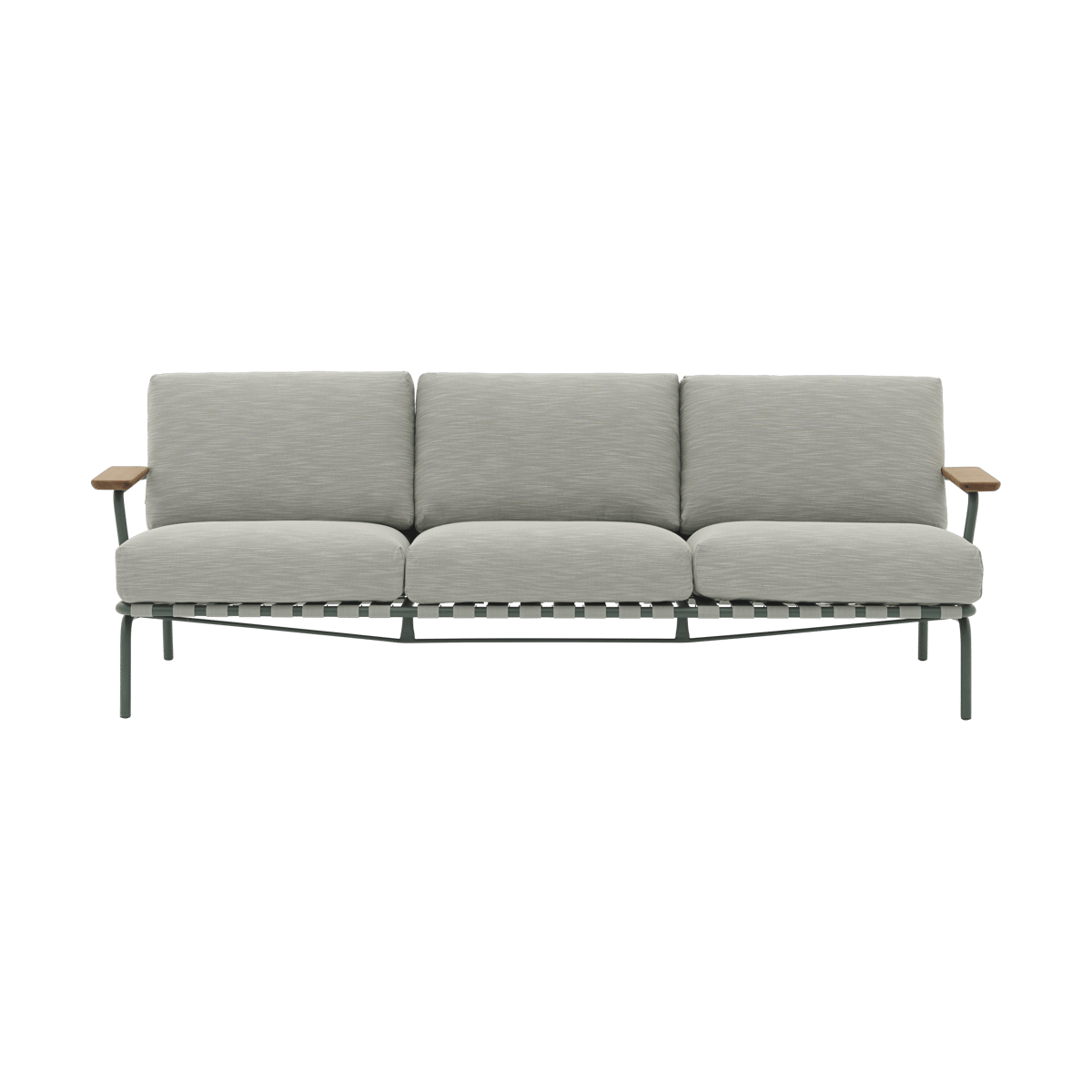 Muuto Settle 3-seater sofa Ribbed Weave 2 Dark green