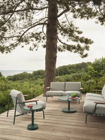 Settle lounge chair - Ribbed Weave 2 Dark green - Muuto