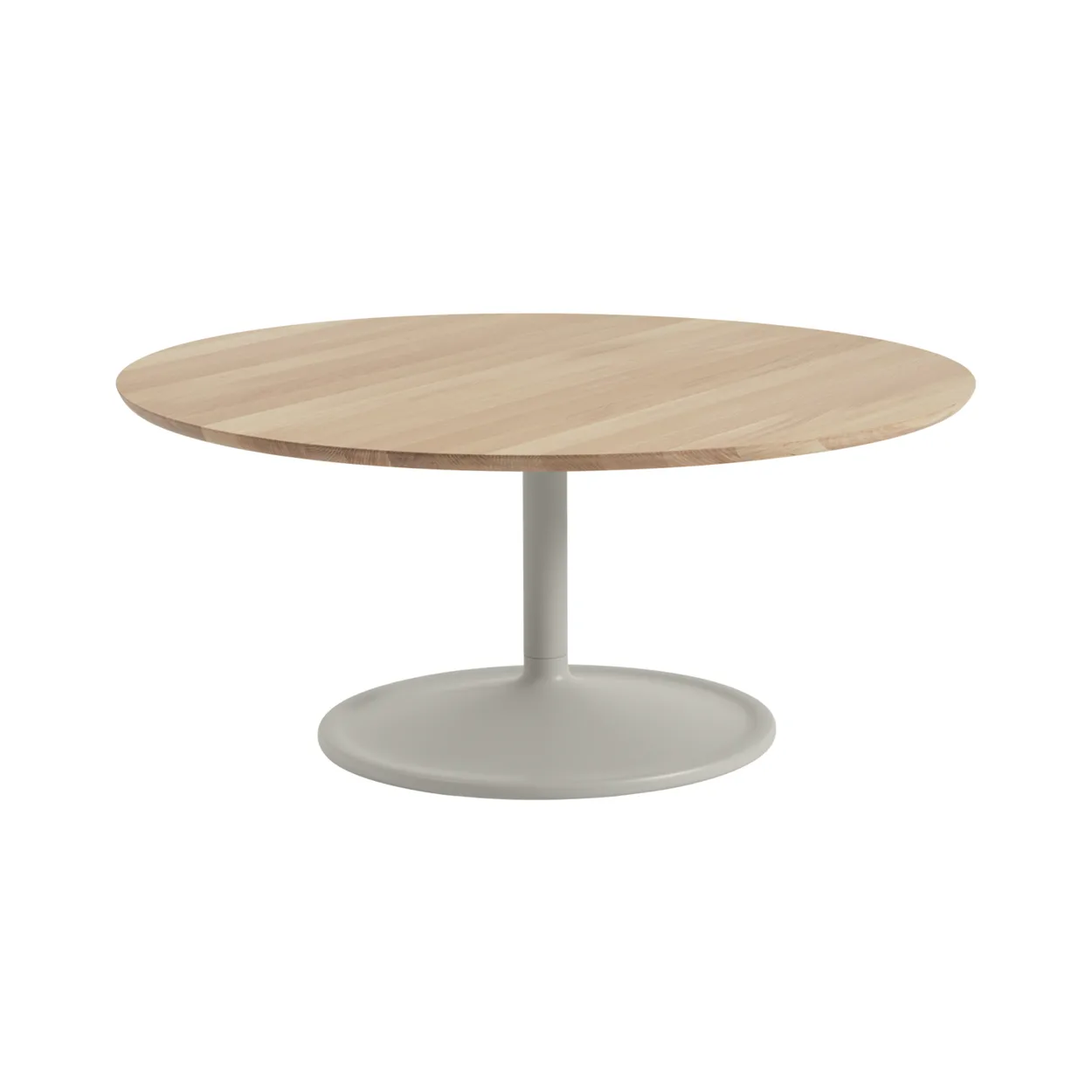 Muuto Soft coffee table o95 cm Solid oak-grey | Scandinavian Design | Coffee tables | Beige
