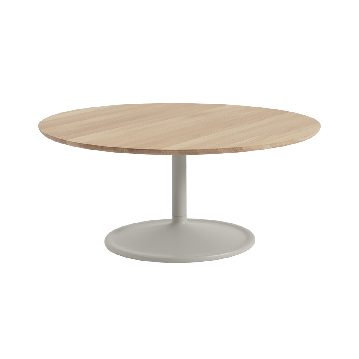 Muuto Soft coffee table o95 cm Solid oak-grey | Scandinavian Design | Coffee tables | Beige