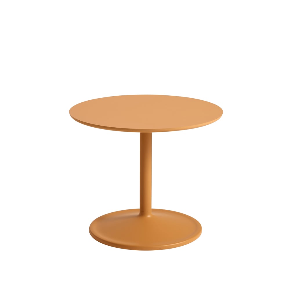 Muuto Soft side table o48cm Orange laminate H: 40 cm
