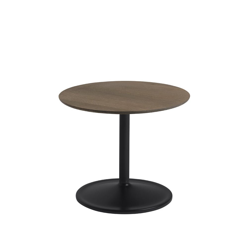 Muuto Soft side table o48cm oak-Black H: 40 cm | Scandinavian Design | Side tables | Beige
