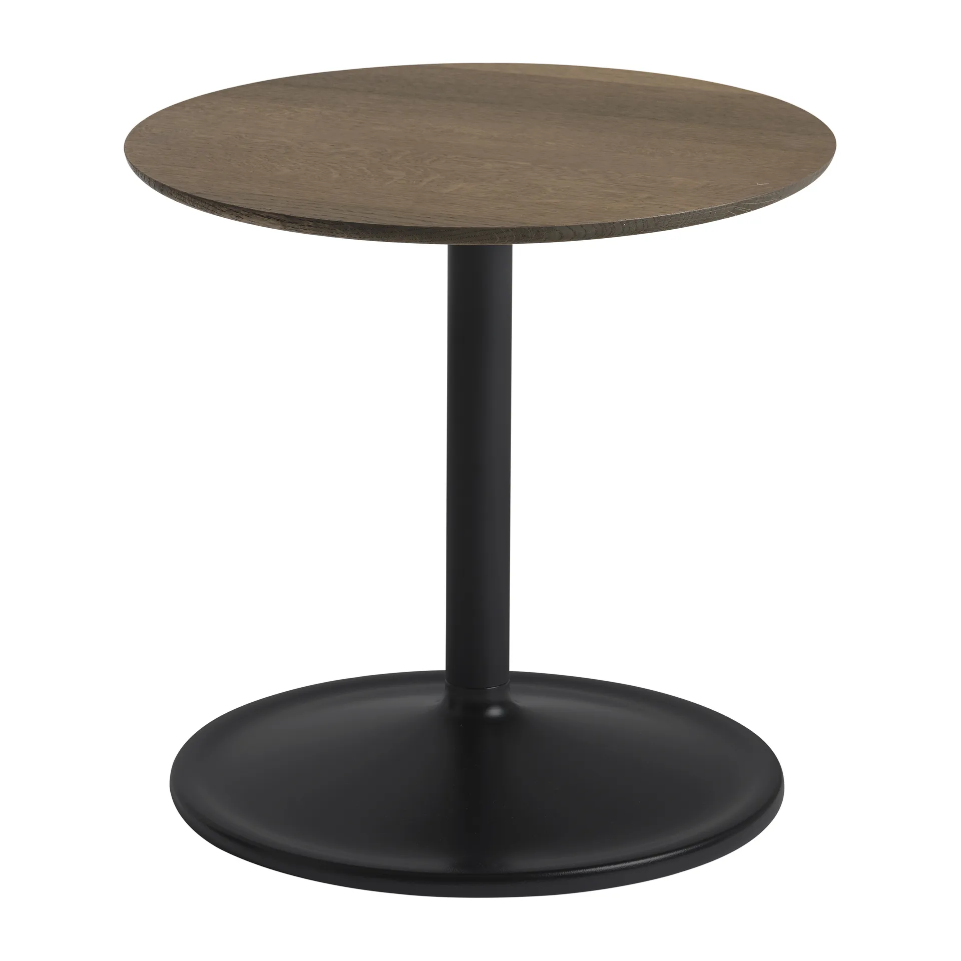 Soft sidetable 40 cm, Solid smoked oak-black Muuto