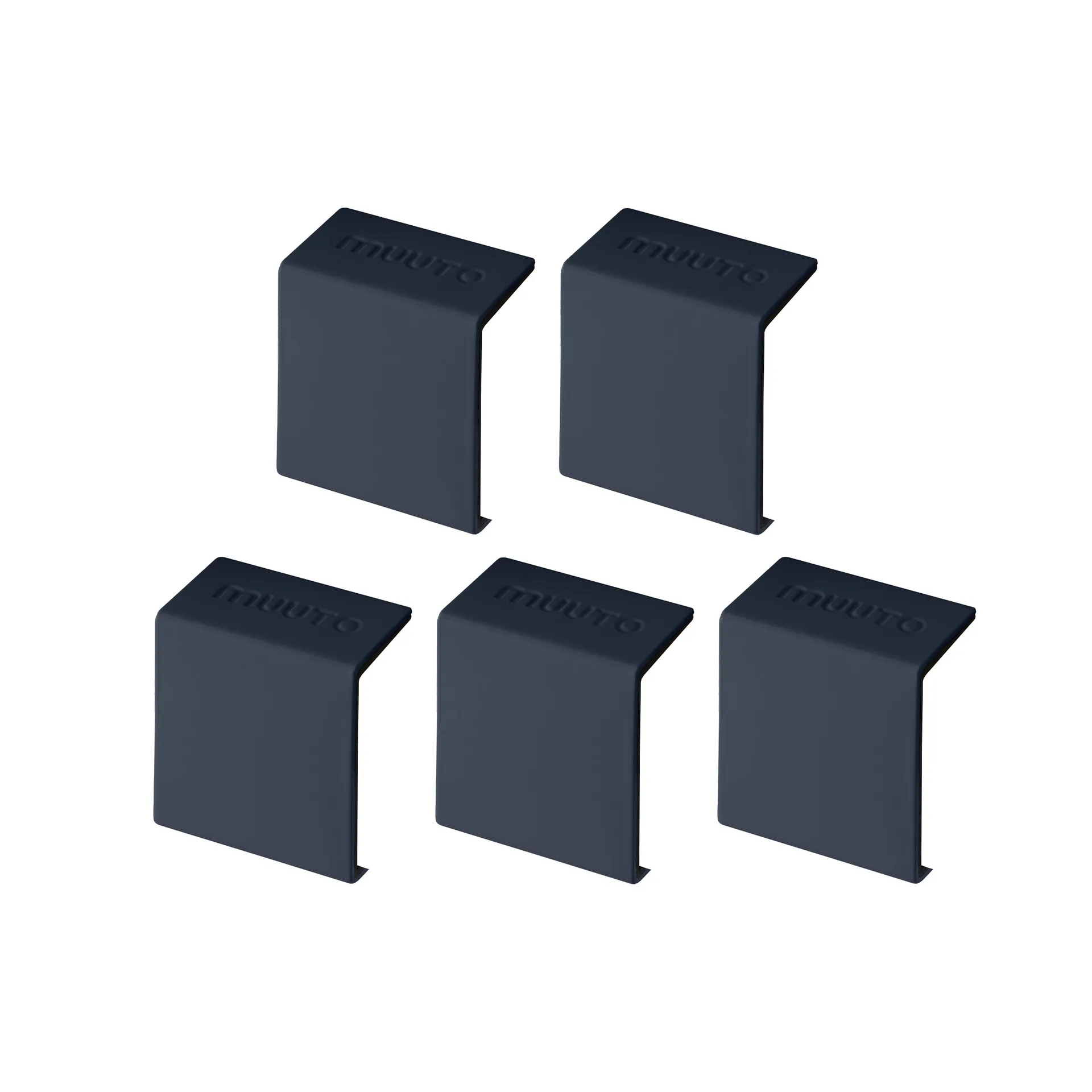 Stacked 2.0 clips, 5 pack, midnight blue Muuto