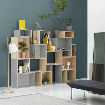 Stacked 2.0 shelving open, large - light grey - Muuto