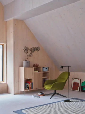 Stacked 2.0 shelving open, medium - oak - Muuto