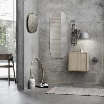 Stacked 2.0 shelving with door, medium - oak - Muuto