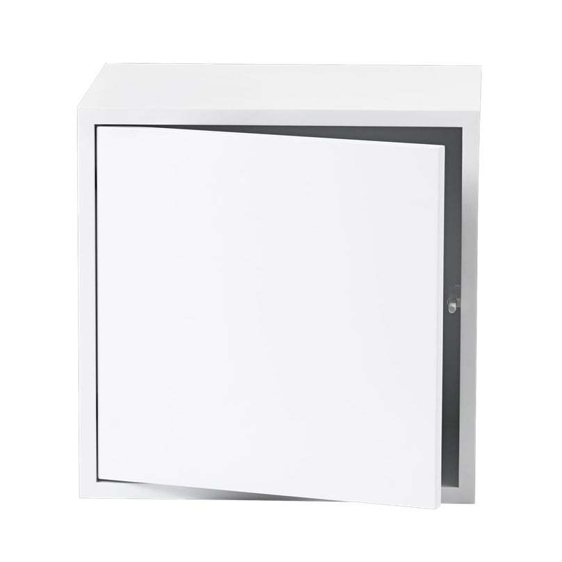 Muuto Stacked 2.0 shelving with door, medium white | Scandinavian Design | Shelves & shelving systems | White