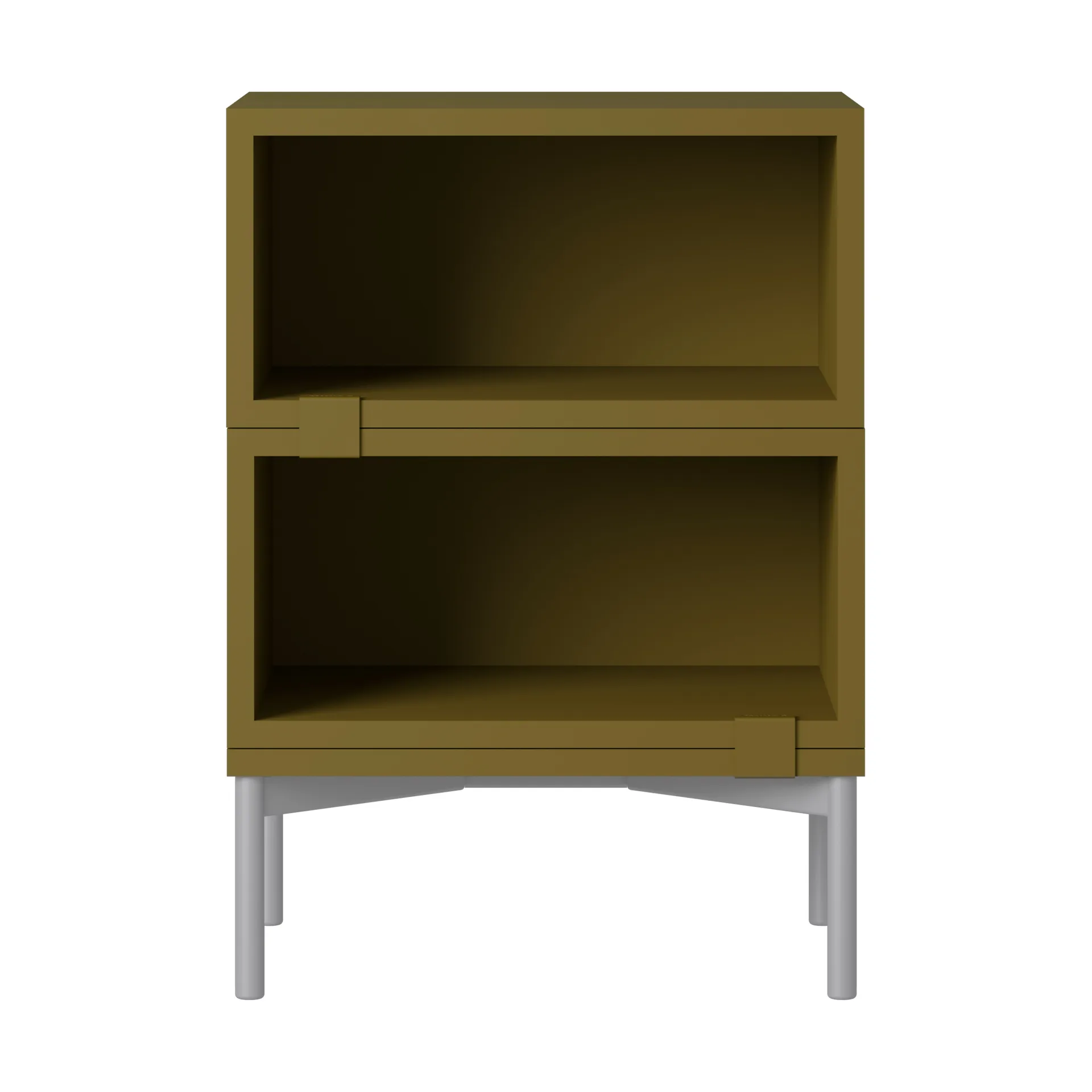 Stacked storage system bedside table configuration 1, Brown green Muuto