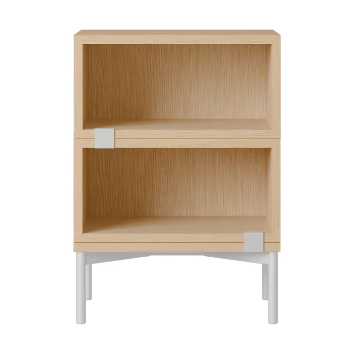 Stacked storage system bedside table configuration 1 - Oak - Muuto