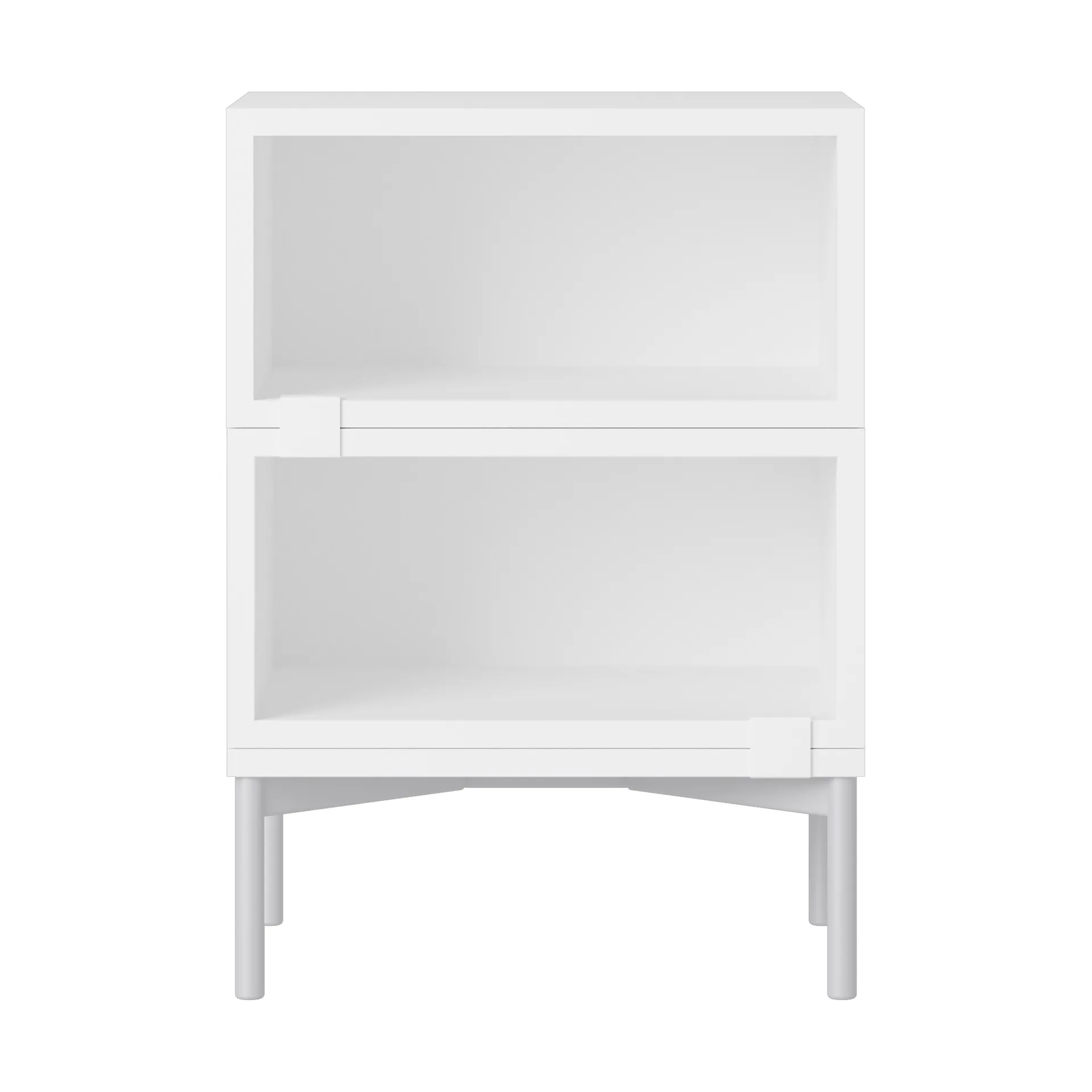 Stacked storage system bedside table configuration 1, White Muuto