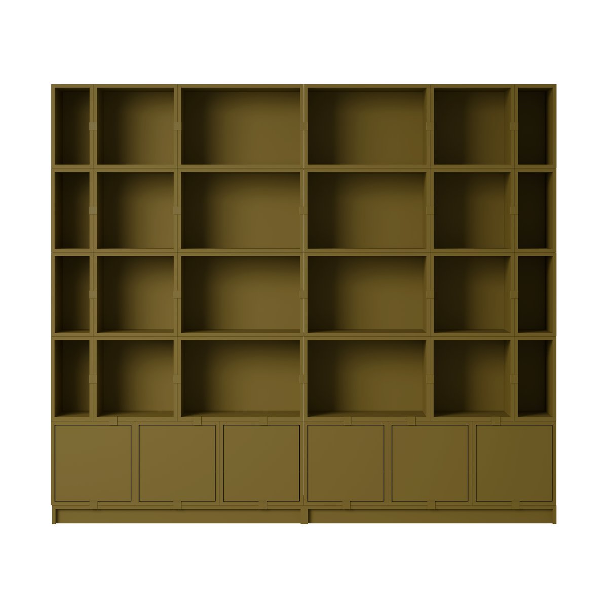 Muuto Stacked storage system Bookcase Configuration 1 Brown Green