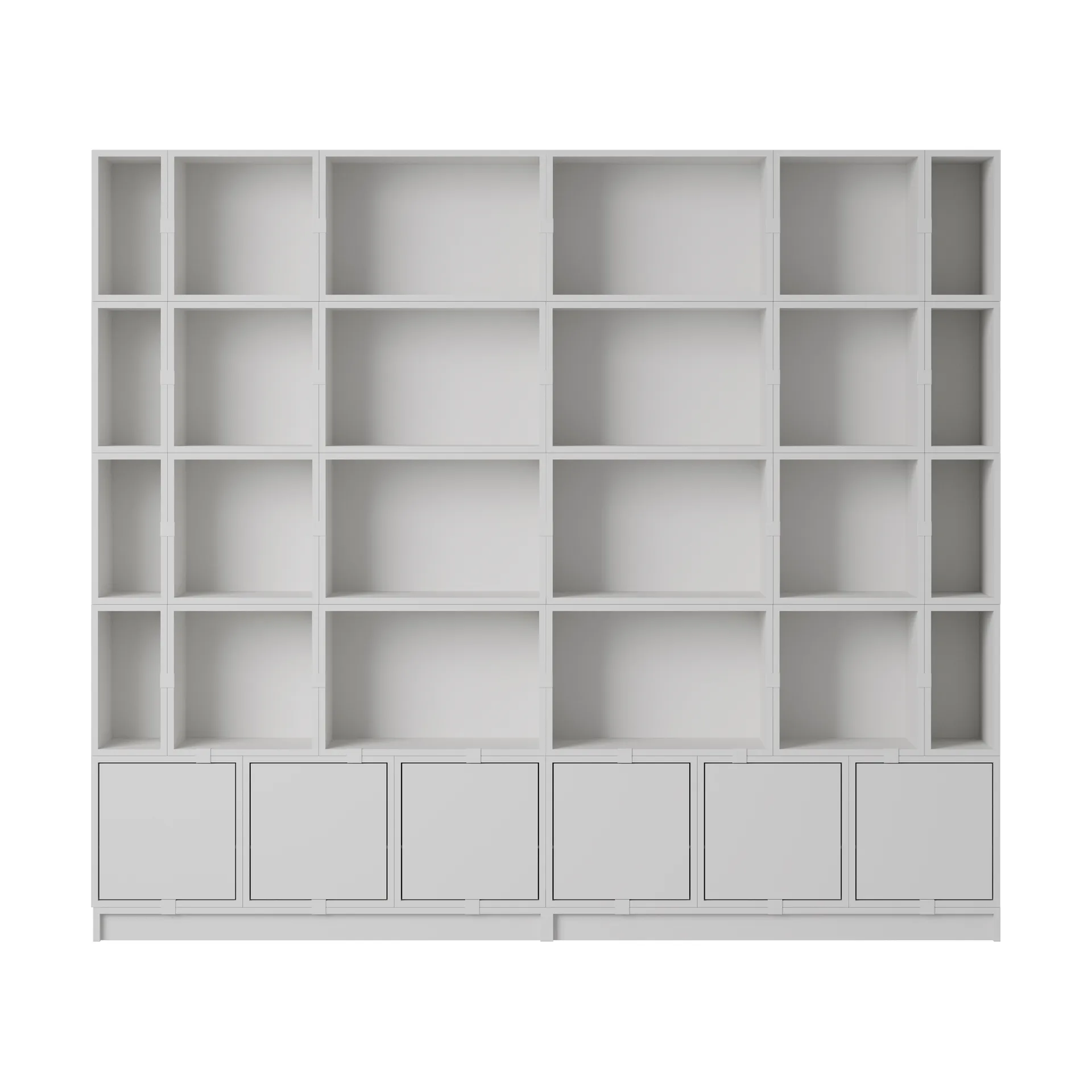 Stacked storage system Bookcase Configuration 1, Grey Muuto
