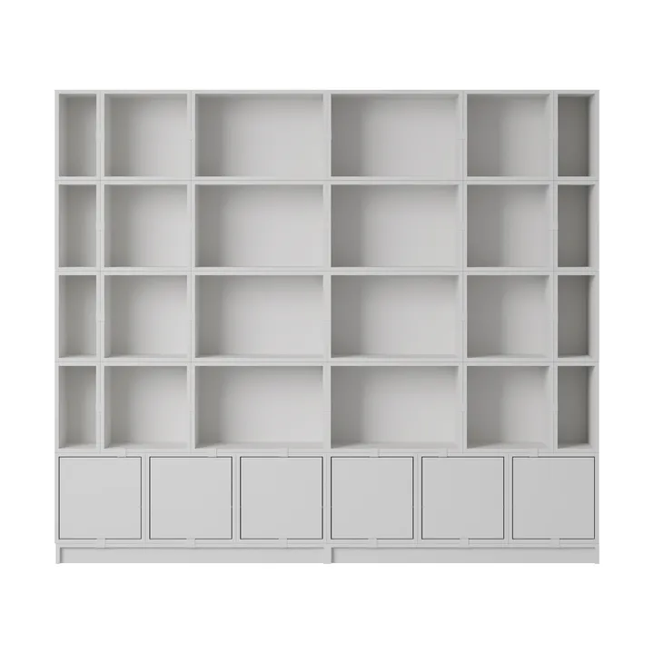 Stacked storage system Bookcase Configuration 1 - Grey - Muuto