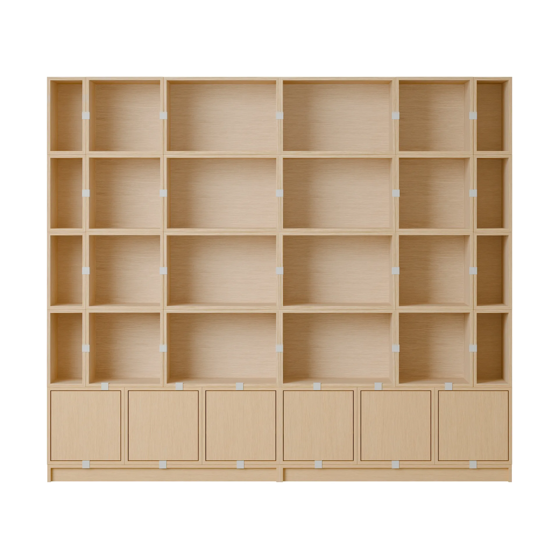 Stacked storage system Bookcase Configuration 1, Oak Muuto
