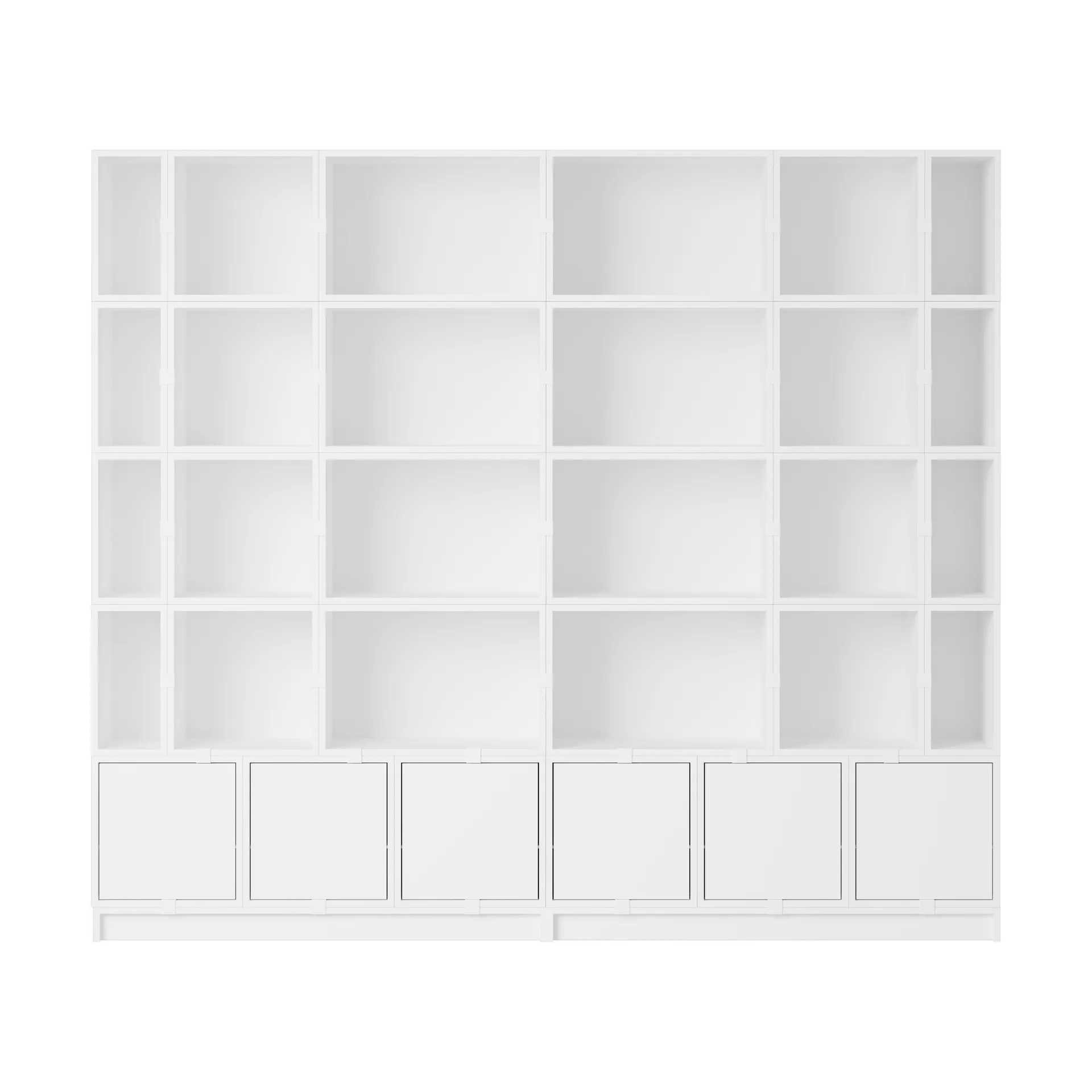 Stacked storage system Bookcase Configuration 1, White Muuto