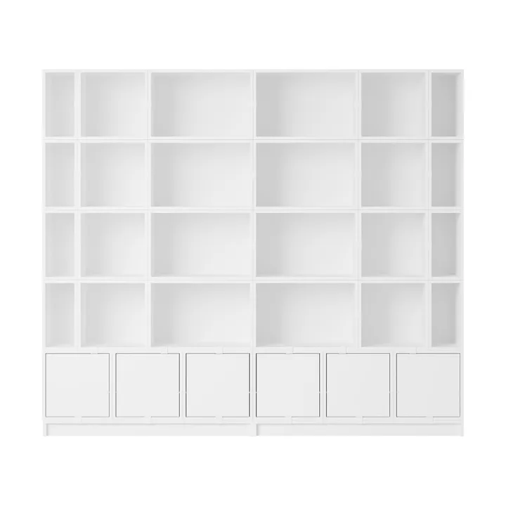 Stacked storage system Bookcase Configuration 1 - White - Muuto