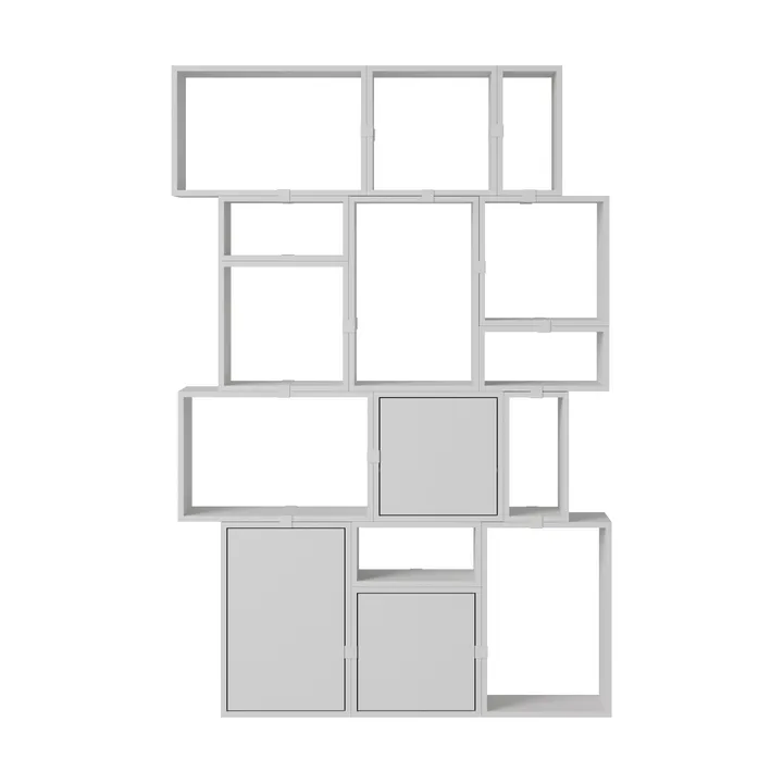 Stacked storage system bookcase configuration 2 - Grey - Muuto