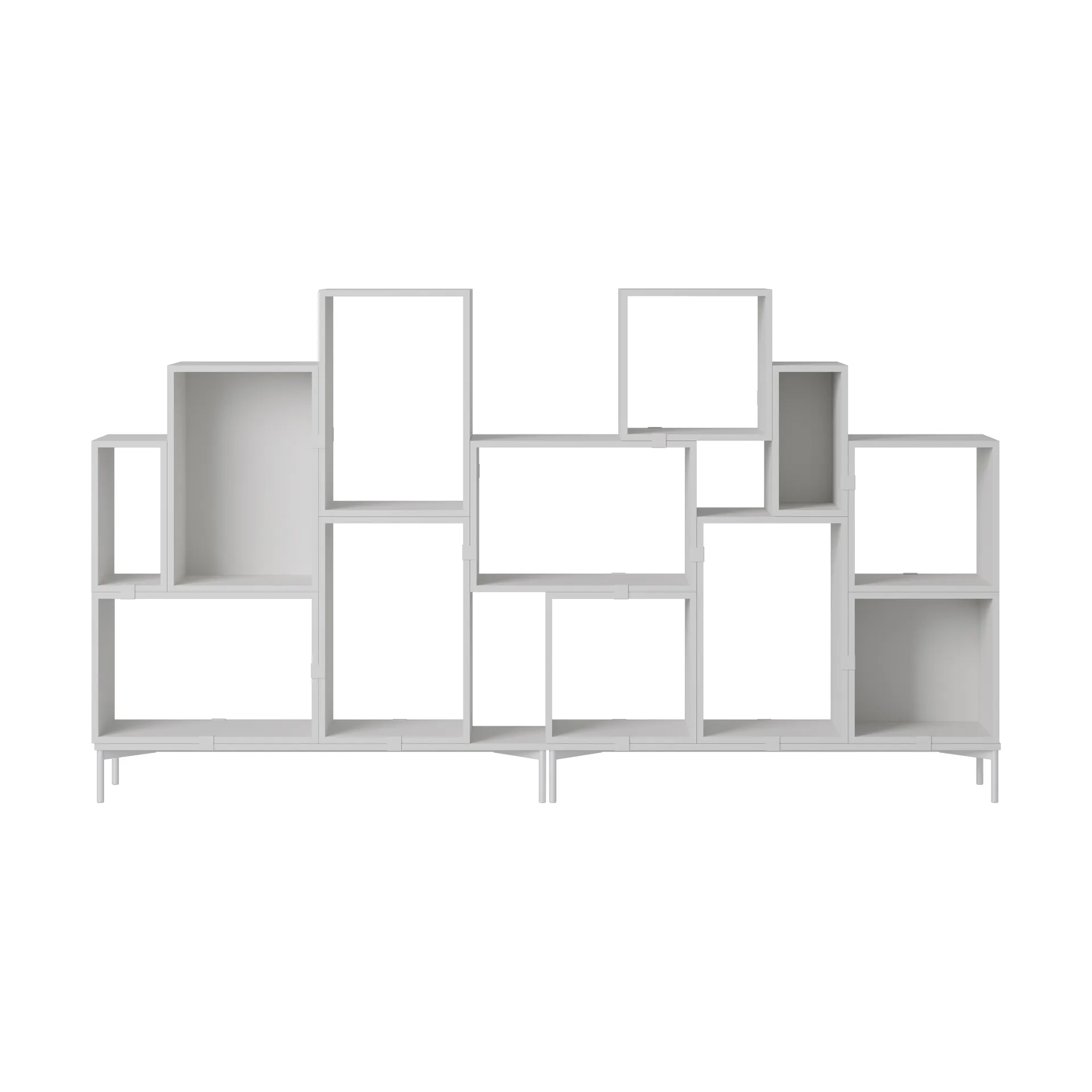 Stacked storage system bookcase configuration 3, Grey Muuto