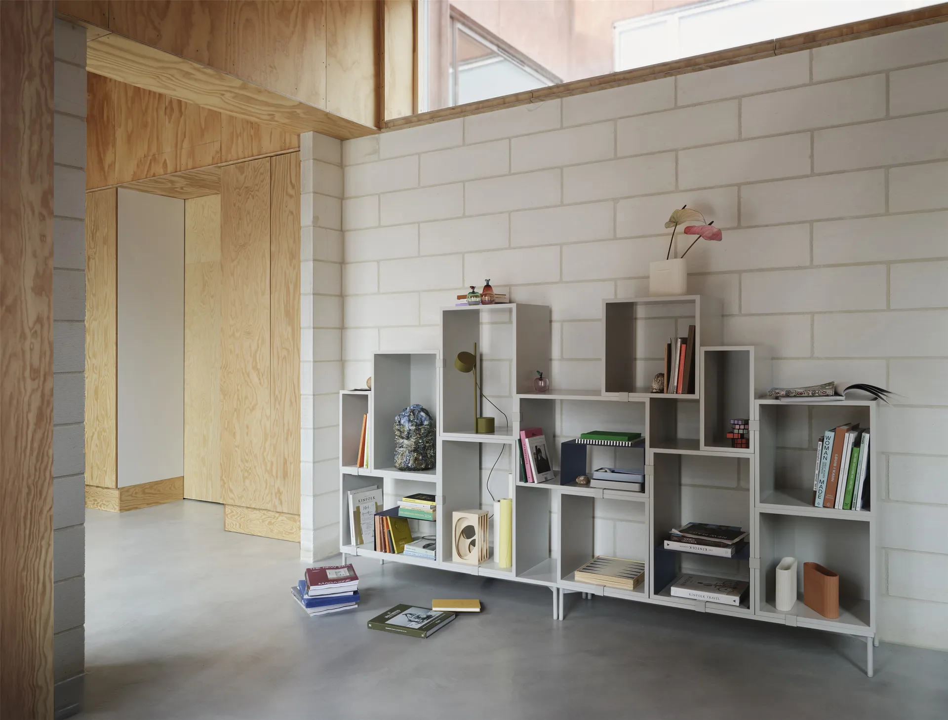 Stacked storage system bookcase configuration 3, White Muuto