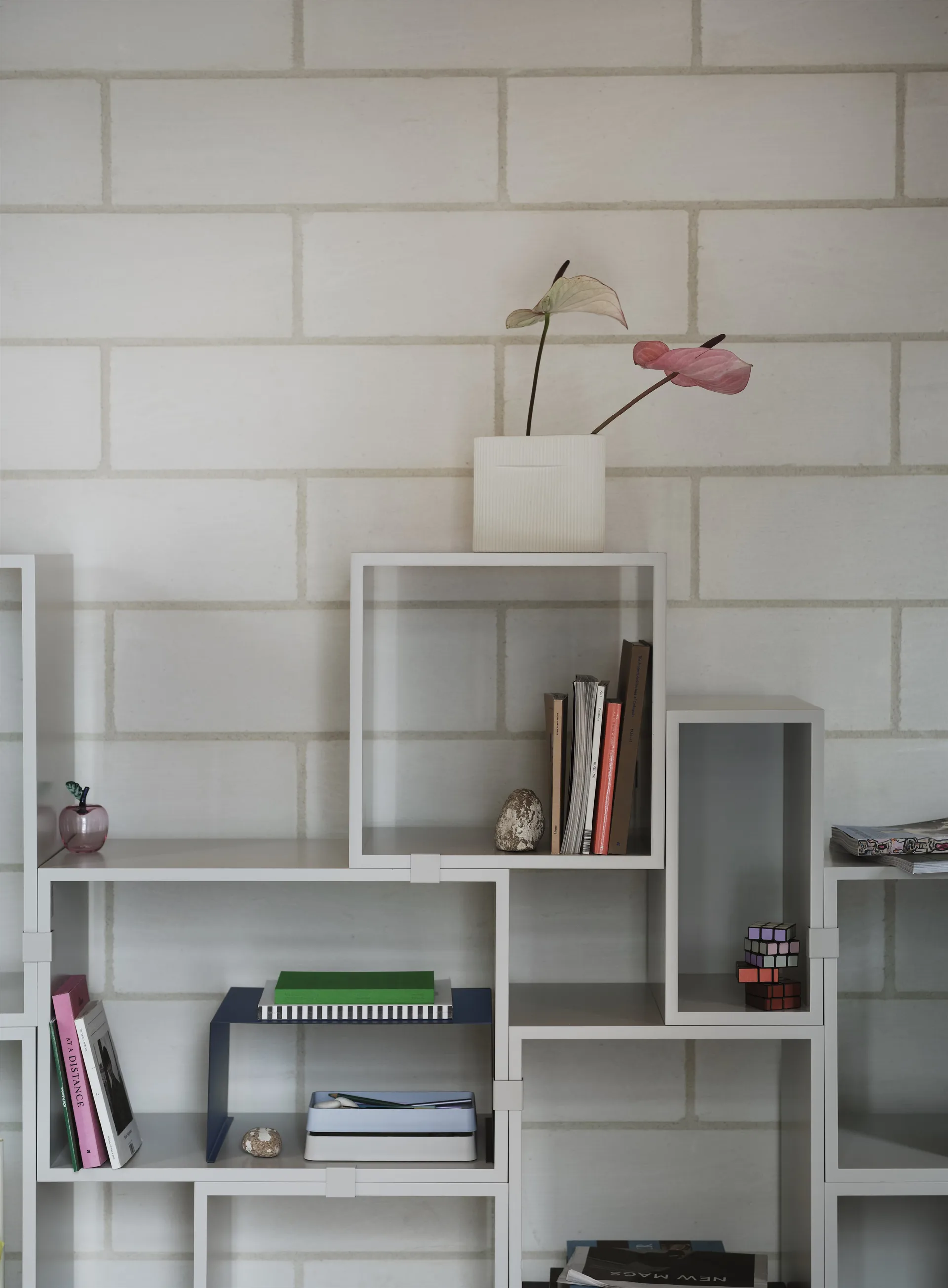 Stacked storage system bookcase configuration 3, White Muuto