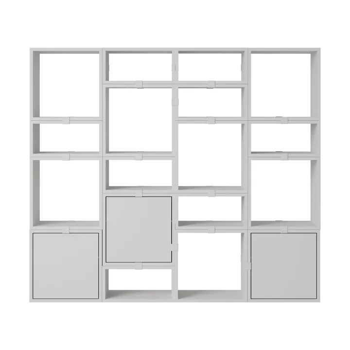 Stacked storage system bookcase configuration 4 - Grey - Muuto