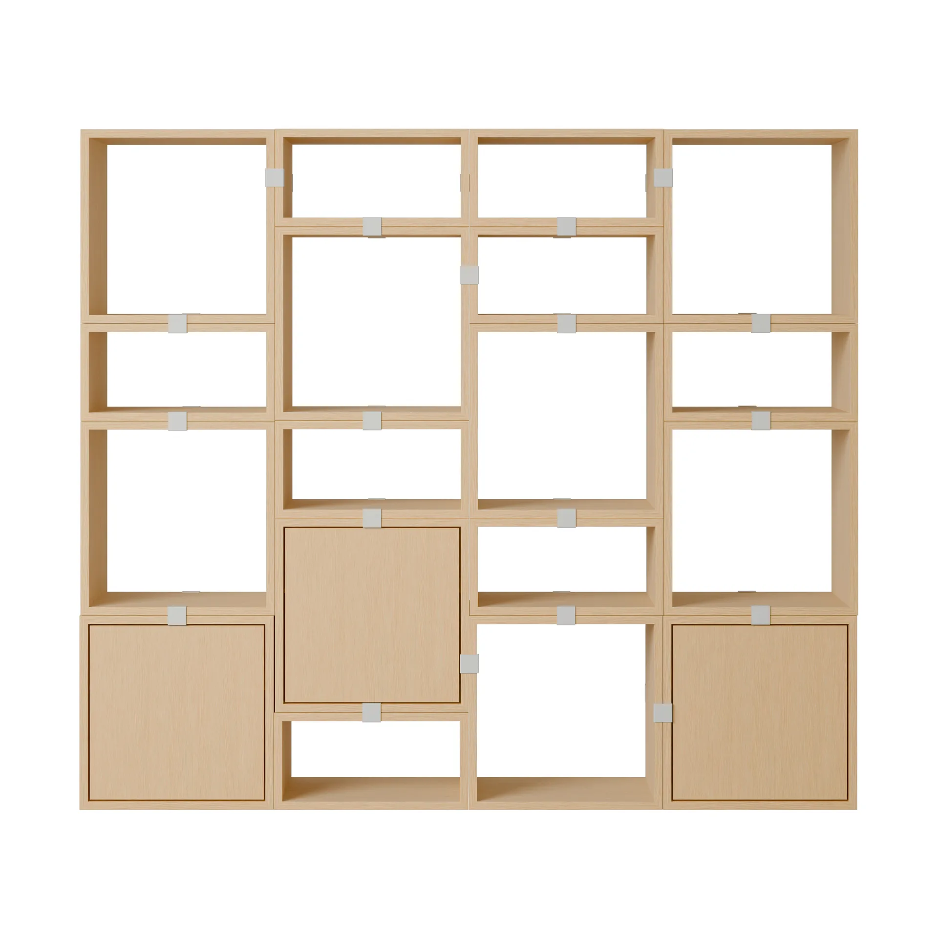 Stacked storage system bookcase configuration 4, Oak Muuto