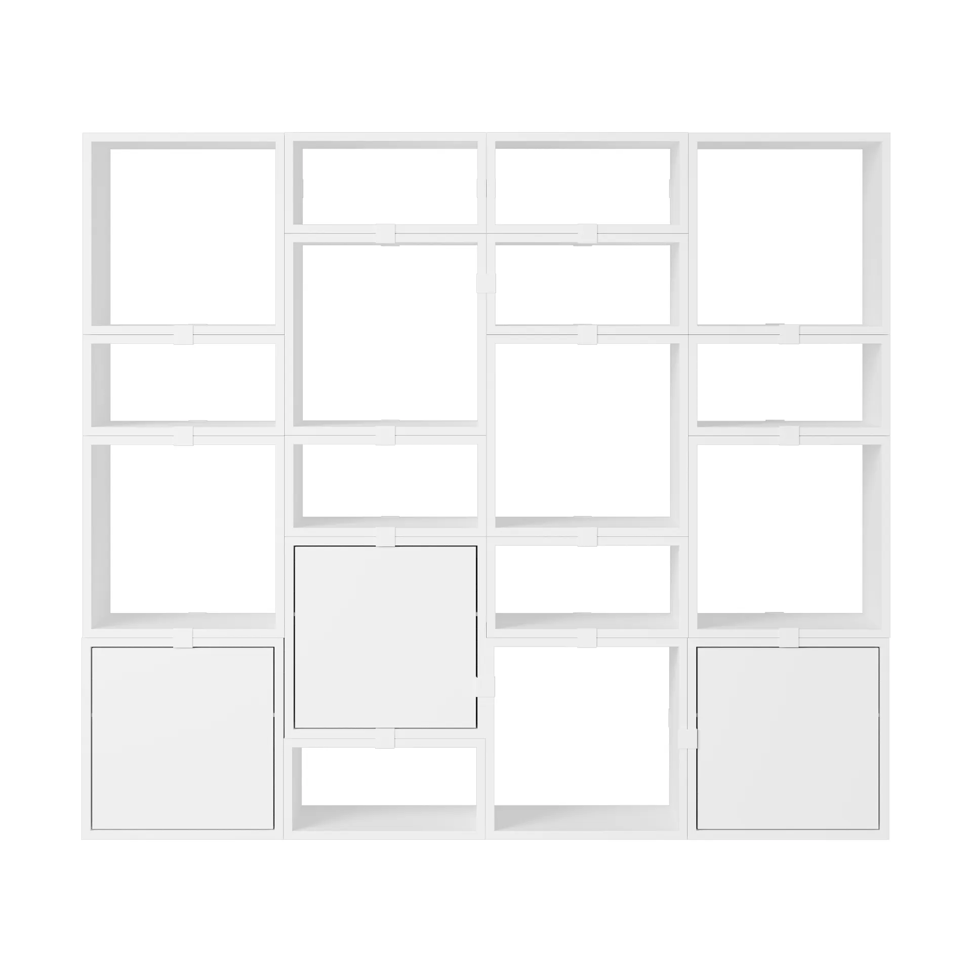 Stacked storage system bookcase configuration 4, White Muuto