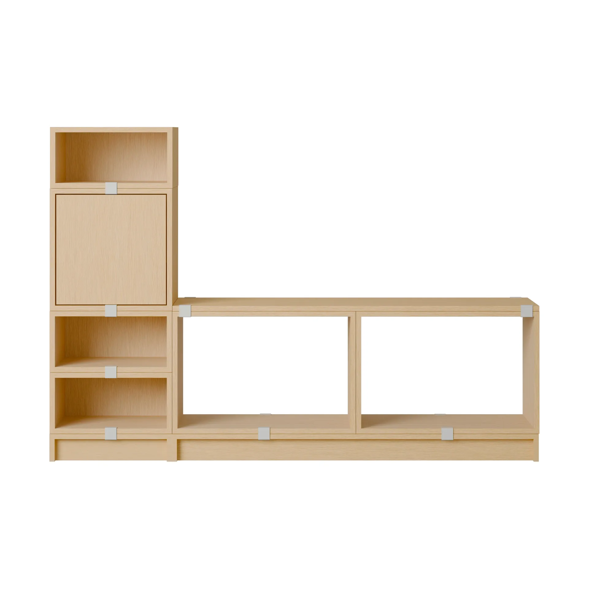 Stacked storage system hallway configuration 1, Oak Muuto