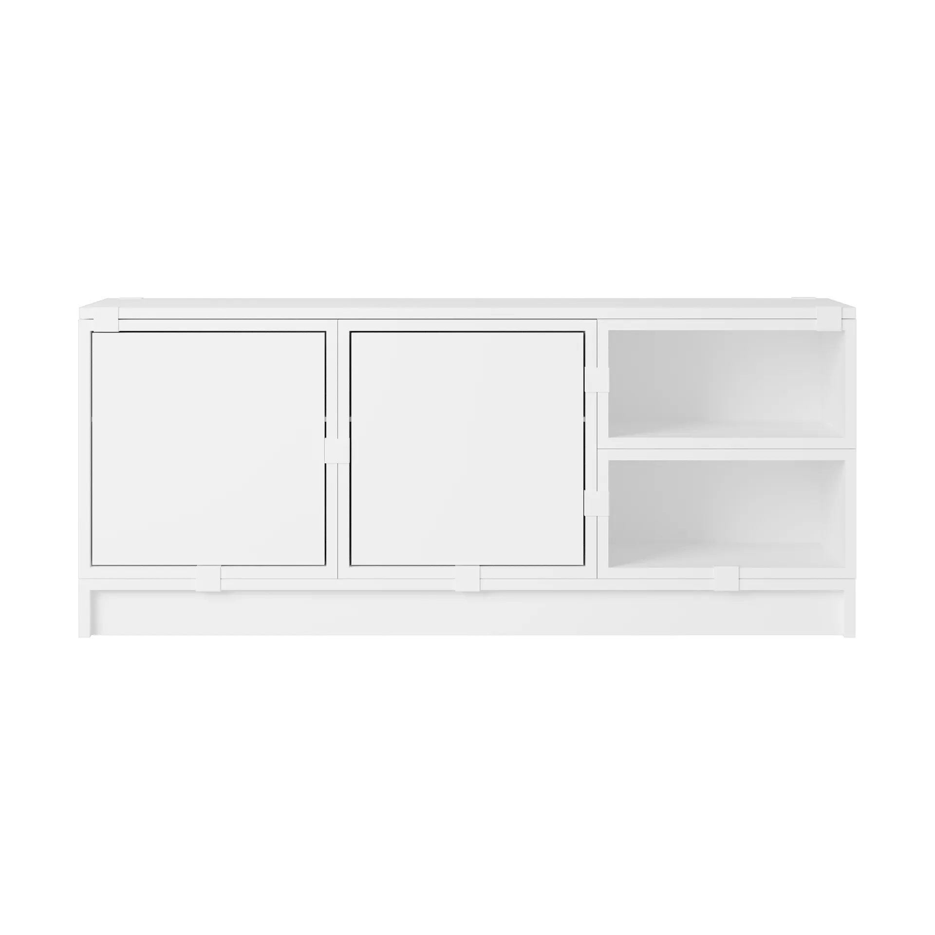 Stacked storage system hallway configuration 2, White Muuto
