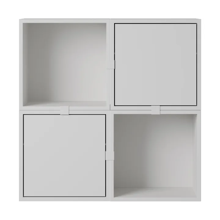 Stacked storage system hallway configuration 4 - Grey - Muuto