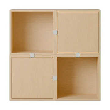 Stacked storage system hallway configuration 4 - Oak - Muuto
