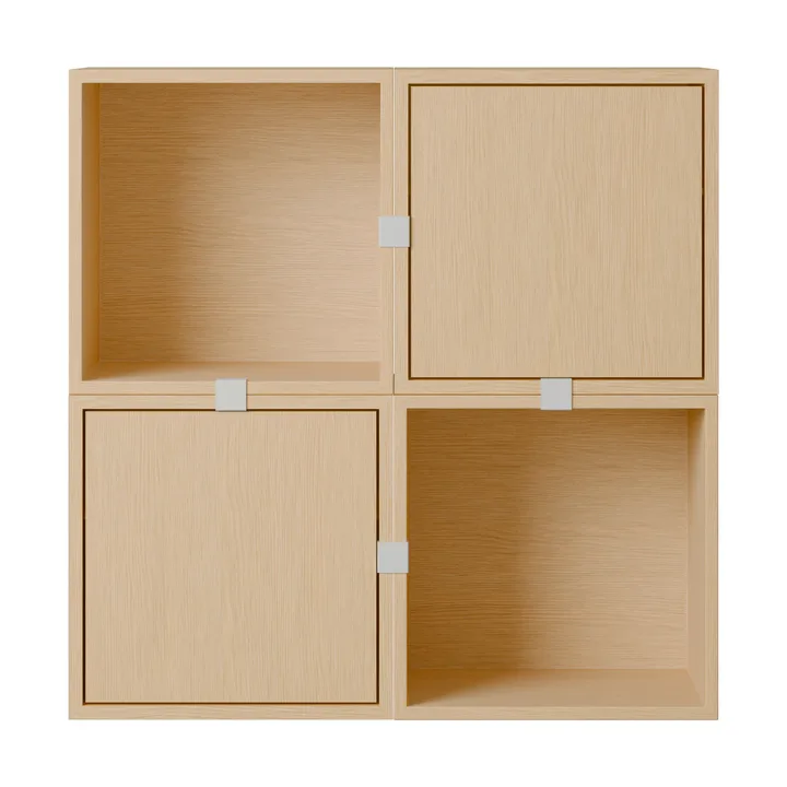 Stacked storage system hallway configuration 4 - Oak - Muuto