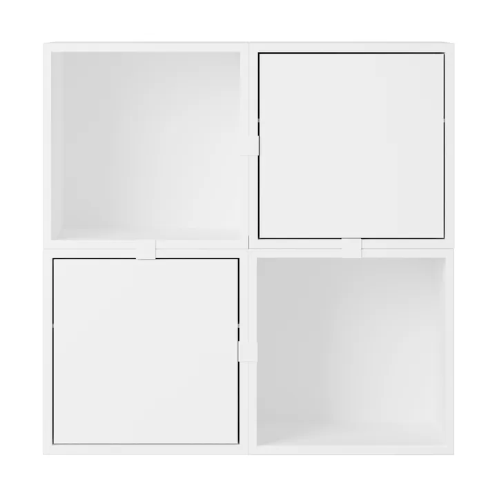 Stacked storage system hallway configuration 4 - White - Muuto